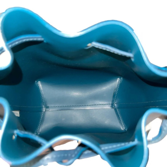 NWT Mansur Gavriel *MIDNIGHT BLUE* Mini Calf Leather Bucket Bag - Picture 6 of 13